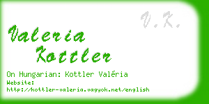 valeria kottler business card